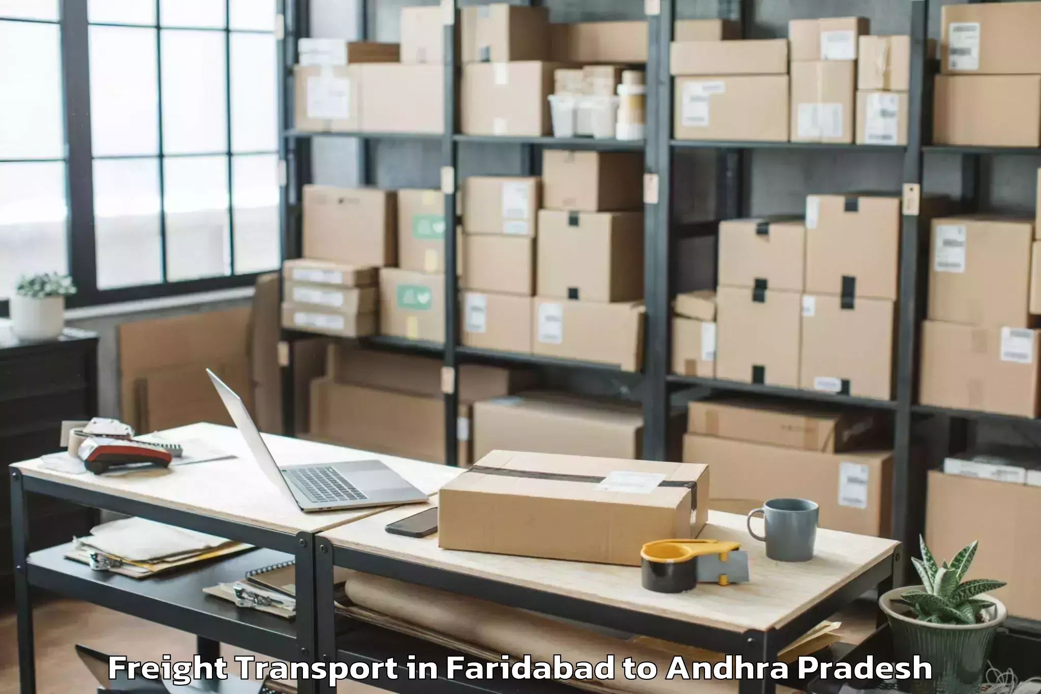 Top Faridabad to Nuzividu Freight Transport Available